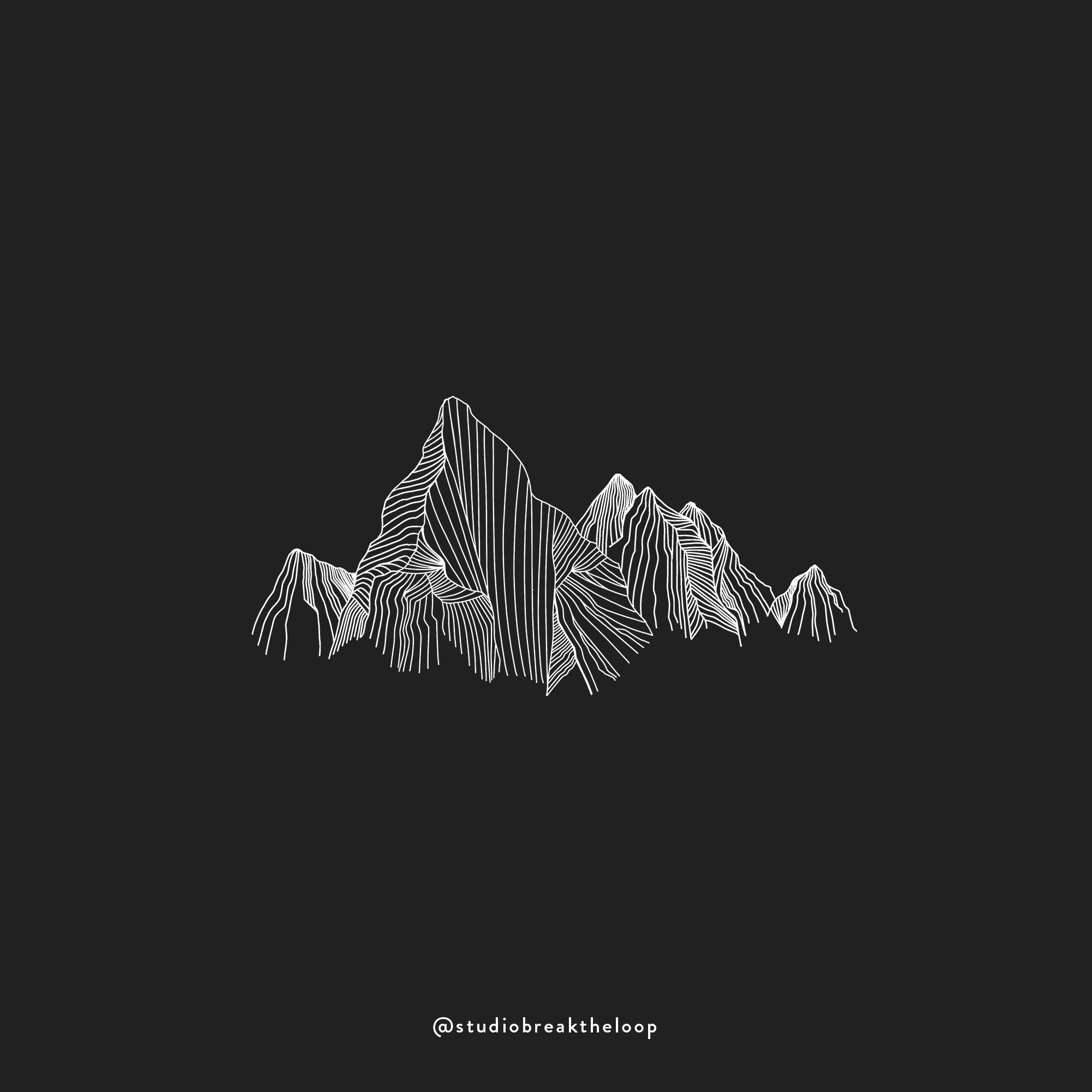 custom mountain illustration by studio break the loop
