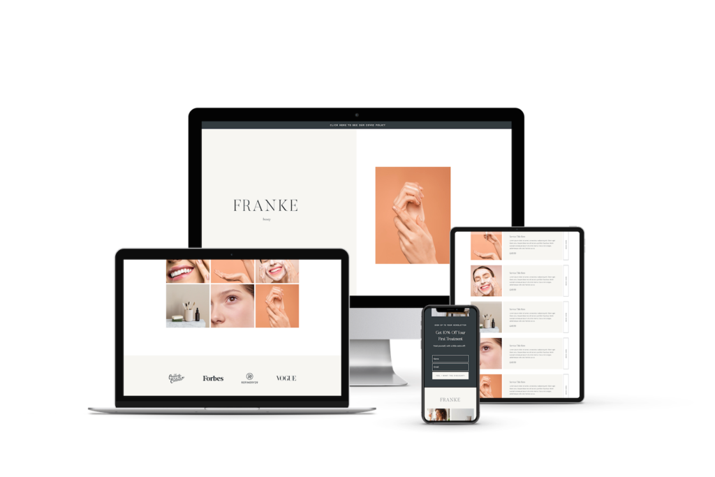 Franke showit website template for coaches
